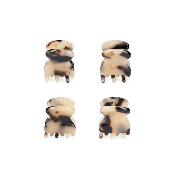 4er Pack gillie Mini Clips Tortoise