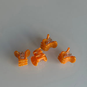 Orangene kleine gillie Haarspangen