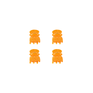 Orange kleine Haarspangen