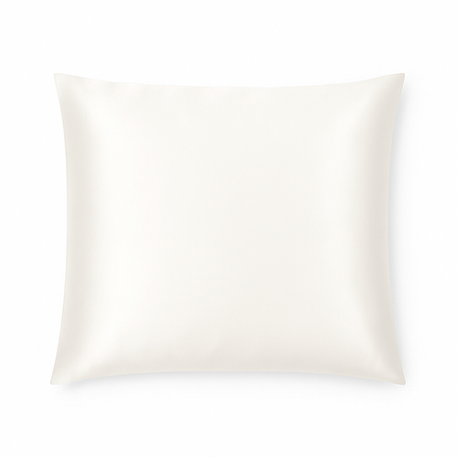 Weißes Seidenkissen Bezug 80x80cm