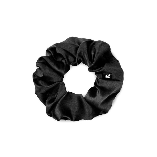 gillie schwarzes Seiden Scrunchie L 